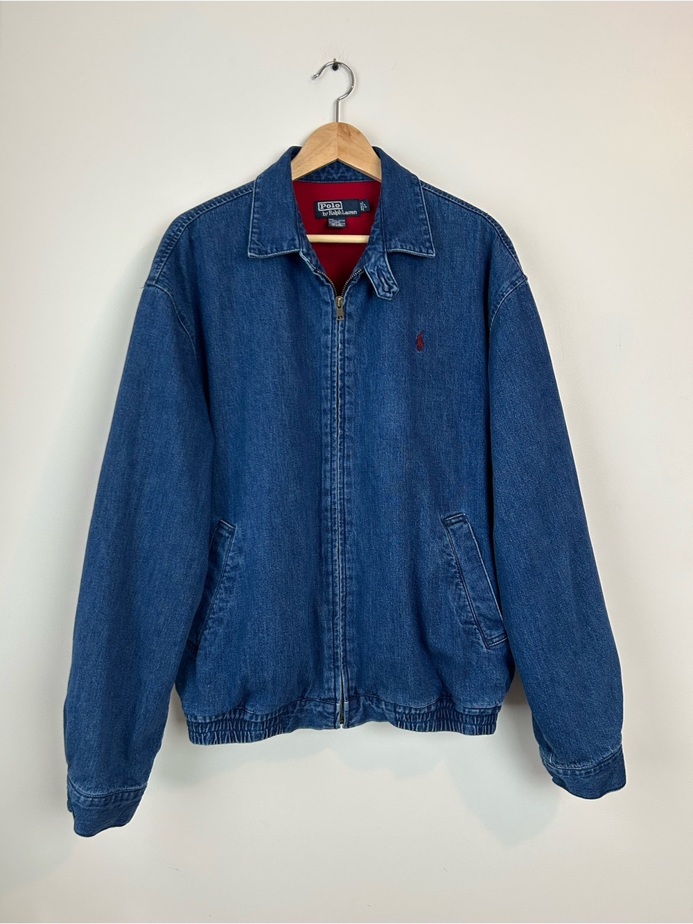 Vintage Polo Ralph Lauren Denim Bomber Jacket